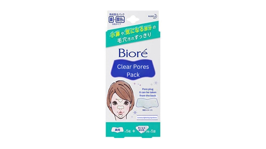 Kao Biore Pore Refreshing Pack, For Nose + For Worry Areas, 15 Min