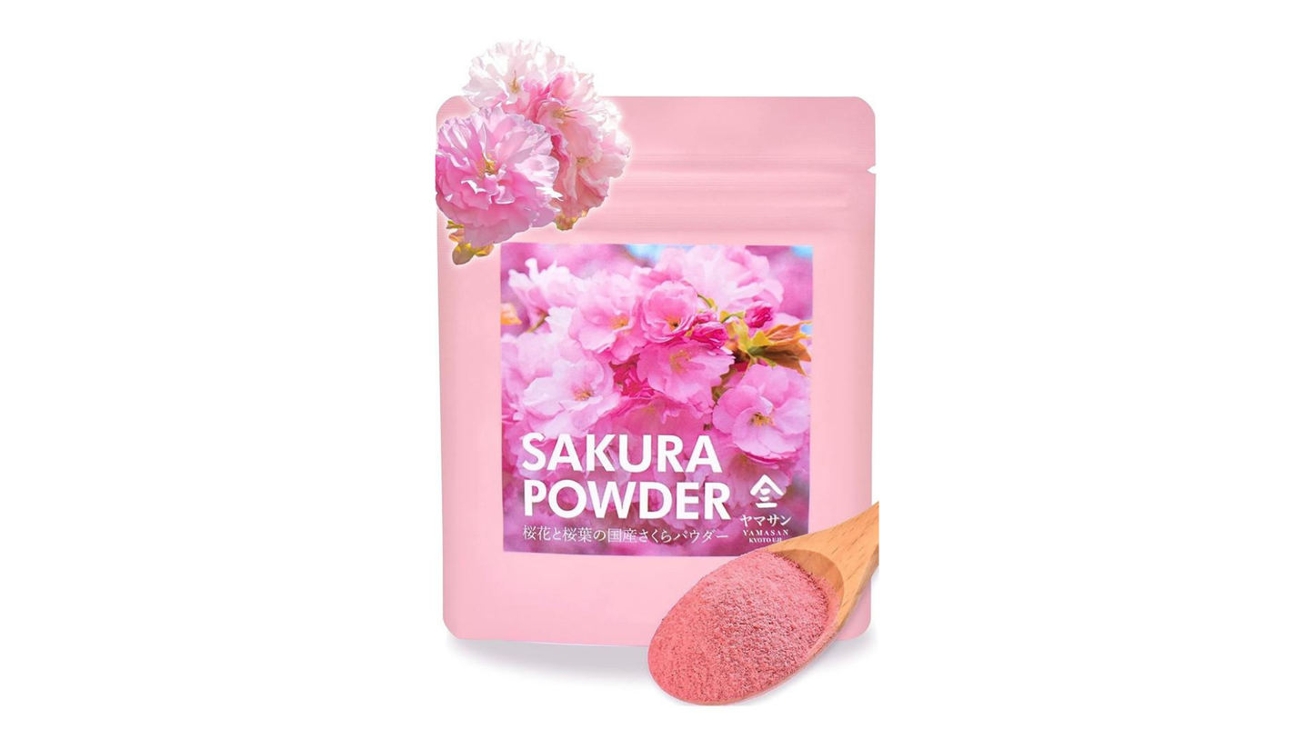 Yamasan Delicious Folklore, Cherry Blossom Powder, Made in Japan, For Confectionery, Edible Flower, Edible Flower, Cherry Blossoms, Leaves