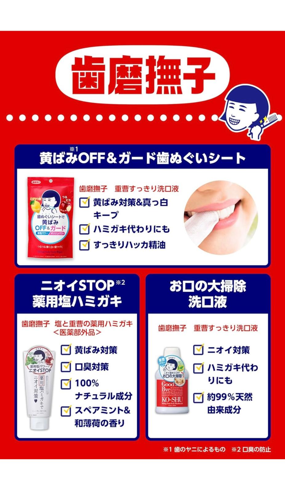 Toothpaste Nadeshiko Baking Soda Smooth Toothpaste, Yellowish Toothpaste, White Teeth, Toothpaste, 4.9 oz (140 g), Peppermint(2 tubes))