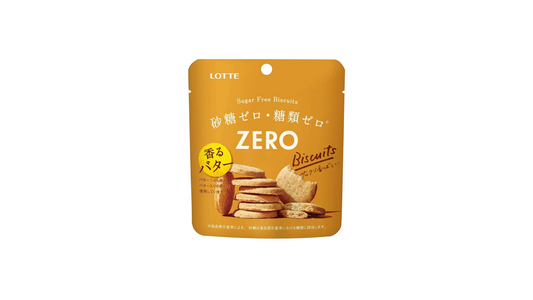 Lotte Zero Sugar Free Biscuits, Paw Tooth Biscuit (Butter)0.9 oz (26 g) x 10 Packs