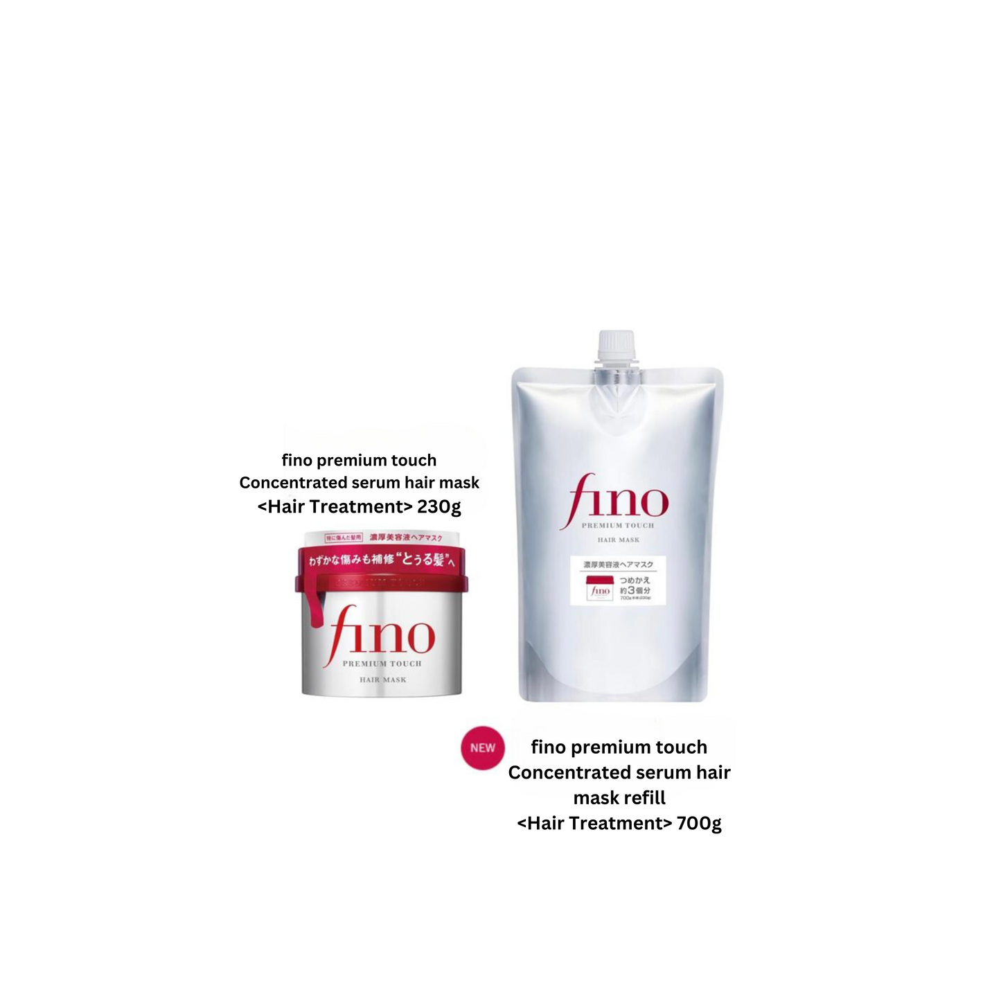 Fino Premium Touch Thick Serum Hair Mask, 8.1 oz (230 g) x 3 Pieces + Free Hair Care, Damage, Repair, Luster, Color Retention, Moisturizing