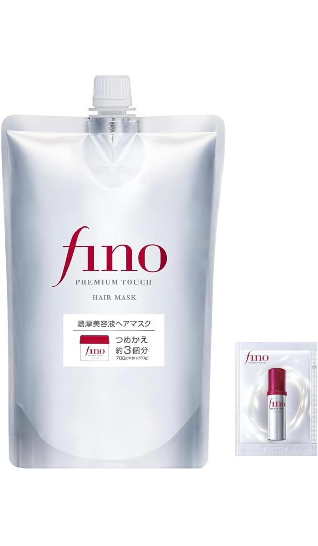 Fino Premium Touch Thick Serum Hair Mask, 8.1 oz (230 g) x 3 Pieces + Free Hair Care, Damage, Repair, Luster, Color Retention, Moisturizing